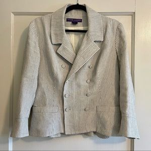 RALPH LAUREN COLLECTION Purple Label Linen Jacket 10